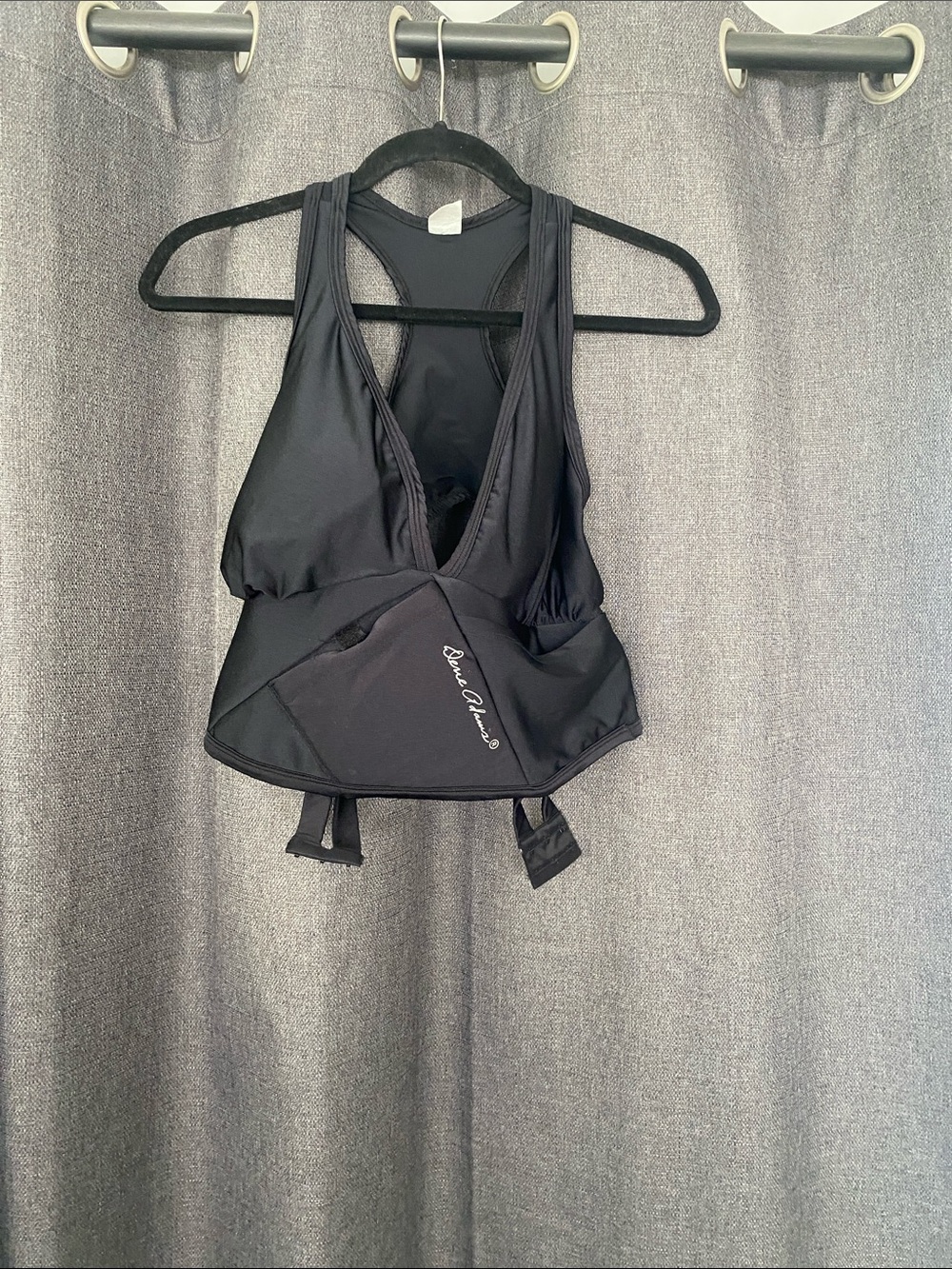 Dene Adams Black Racerback Swim Top